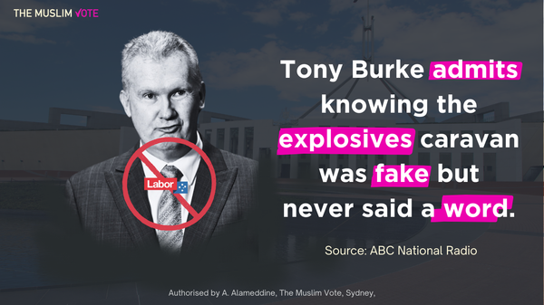 Why Tony Burke is no friend of the Muslim Community